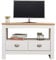 YH Wooden Corner TV Unit TV Stand Storage Cabinet with 2 Drawers Small Space Modern for Living Room Furniture (White)
