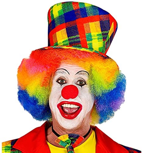 W WIDMANN MILANO Party Fashion 48627 - Zylinder für einen Clown, Hut, Accessoire, Zirkus, Mottoparty, Karneval