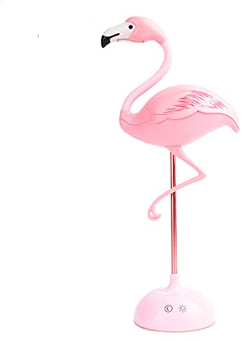 Fantasee Lampada da tavolo con fenicottero USB, lampada da comodino luce notturna al tatto dimmerabile per bambini studenti camera da letto soggiorno dormitorio festa di compleanno (fenicottero rosa)
