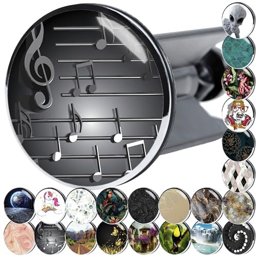 Sanilo Waschbeckenstöpsel, viele schöne Stöpsel für das Waschbecken zur Auswahl, universal mit Motiv (Musical Notes)