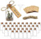 Volila Small Glass Bottle Pack (25ML x 32) - Mini Glass Bottles with Stoppers, Craft Lids for DIY, Weddings, Potion Bottles, Labels & Funnel