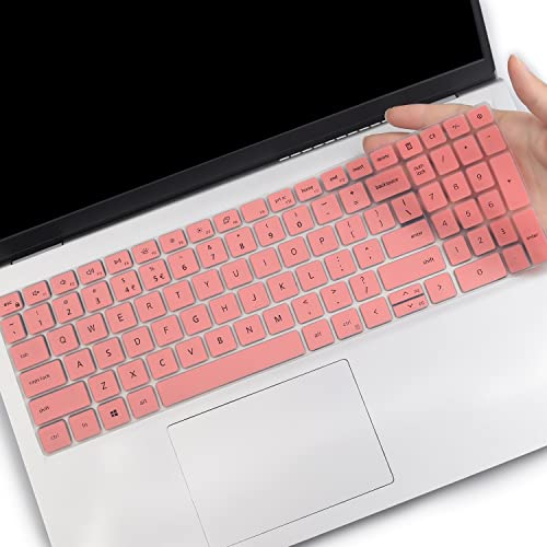 Keyboard Cover for 2022 2021 Dell Inspiron 15 3510 3511 3515 3525 5510 5515 5518 7510, Inspiron 16 7610, Dell Vostro 15 5510, Latitude 3520, Dell Inspiron 15 16 3000 5000 7000 US Keyboard Cover-Pink