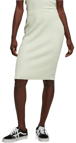 Urban Classics Damen Ladies Rib Knit Midi Skirt lightmint, 3XL