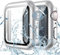 Goton Wasserdichtes Gehäuse kompatibel mit Apple Watch 38 mm Serie 3/2/1 mit Displayschutzfolie aus gehärtetem Glas, Gesichtsabdeckung für Männer und Frauen (38 mm, Silber)
