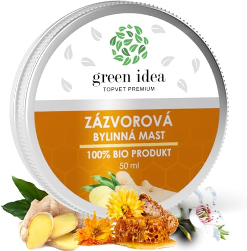 Green idea – Ingwer Salbe zur Linderung von Gelenk-, Sehnen- und Muskelschmerzen – Bei Verletzungen, Verstauchungen – 100% natürliche Kräutersalbe mit Ätherisches Ingweröl und Bienenwachs 50 ml