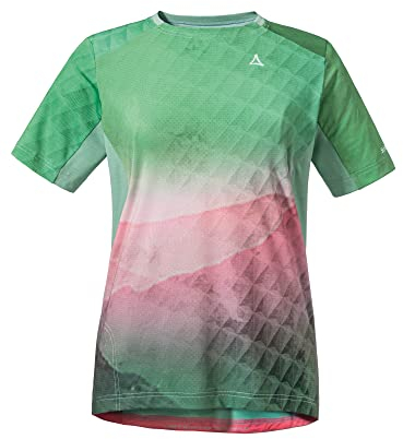 Schöffel Damen Shirt Valbella L, atmungsaktives Radtrikot, schnell trocknendes Funktionsshirt mit 4-Wege-Stretch, matcha mint, 38