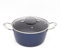 Blackmoor 67479 Blue Pro 24cm Casserole Pot with Lid/Non-Stick, High-Shine 5-Layer Hybrid Stone Coating/Forged Aluminium Construction/Cool Touch Stainless Steel Handles/Ovenproof Up to 220°C