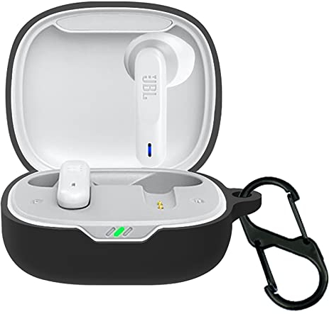 GIOPUEY Funda Compatible con JBL Wave Flex, Ultradelgado Silicona Case Cover, Anti-caída, Portátil - Negro
