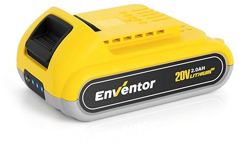 20V 2.0AH Batería de Litio, ENVENTOR 20V 2.0AH Batería de Repuesto con Indicador LED, para ENVENTOR 20V Herramientas Eléctricas