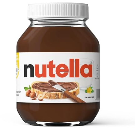 Nutella - Crema Spalmabile alle Nocciole e Cacao, Senza Glutine, Conservanti e Grassi Idrogenati, Ottimale a Colazione, Vasetto da 950 gr