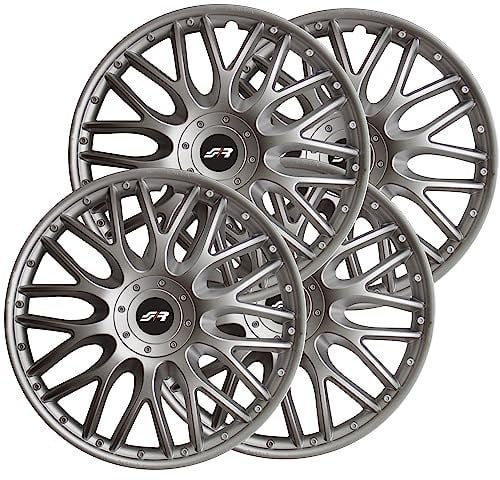 Simoni Racing ORD/14 4er Set Radzierblenden Orden 14 Zoll Radkappen Auto Universal Grau Silber