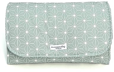 Blausberg Baby - Wickeltasche ABWASCHBAR Windeltasche mit Wickelunterlage für unterwegs - Materialien Oek-Tex Standard zertifiziert - Made in Germany - Happy Star Grün