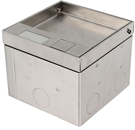 EU Einbausteckdose, Edelstahl Bodensteckdose PC Wasserdicht Unterputzdose AC250V Lösung für Fußbodensteckdose für den Innen- und Außenbereich Steckdosenzubehör