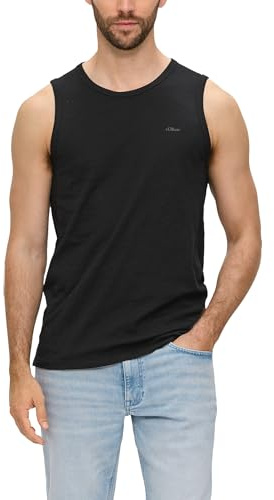 s.Oliver Baumwoll-Tanktop mit Flammgarnstruktur