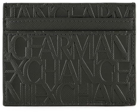 Armani Exchange Essential, Jim, Logo embossé, Accessoire de Voyage-Porte-Cartes pour Homme, Kaki, Einheitsgröße
