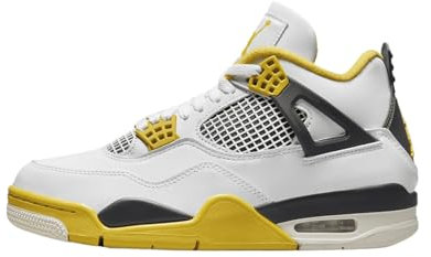 Air Jordan 4 Retro Da Donna Scarpe, Bianco/zolfo vivido/antracite/latte di cocco, 38 EU