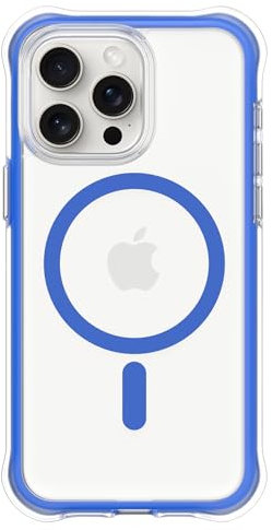 ORNARTO Air Case for iPhone 15 Pro Max,Compatible with MagSafe,Clear Military-Grade Drop Protection Phone Cases Cover for iPhone 15 Pro Max 6.7-Blue