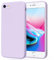 Wanme Ultra-Thin Soft Liquid Silicone Case, Full Protective Mobile Phone Case for iPhone SE 2022/2020, iPhone 8/7 (Violet)