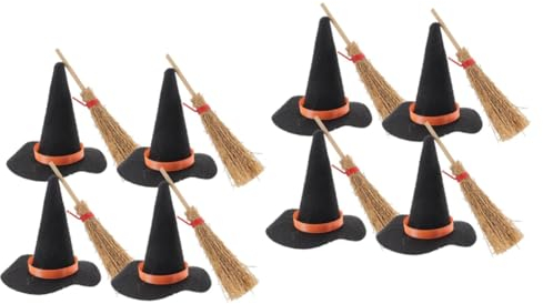 Alipis 16 Stück Halloween Hexenhut Mini Miniatur Hut Winziger Hexenhut Ornament Hexenhut Miniatur Mini Partyhüte Hexenhut Und Besen Dekor Hut Winzige Dekore Winzige Huthüllen