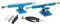 SPITBOARDS 36 mm Fingerboard Pro Trucks by, Real Lock Nuts, Rubber Urethane Bushings, Optimised Hanger, Width 36 mm, for Fingerboard Tuning and Assembling (Light Blue)