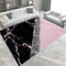 Générique Tapis de Chambre 160x230cm Marbre Noir Rose Tapis Salon Moderne à Poils Courts, Motif 3D, Haute densité de Poils et agréablement Doux Tapis de Balcon Terrasse et Couloir
