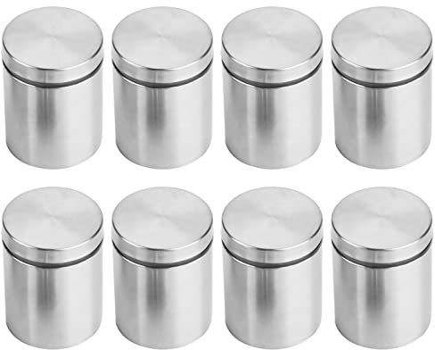 8 Stück Edelstahl-Abstandshalter, Glas-Abstandshalter, Glasbefestigung, Abstandshalter, Glashalterungen, Glas-Abstandshalter, Geländer, Glas-Abstandshalter, Hardware,