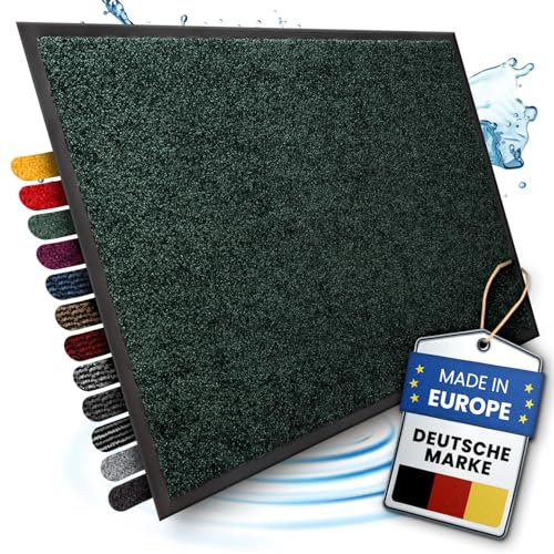Bodenständig® Saubere Schuhe Dank saugstarkem Stoff (robust) perfekte Größe Grün in 90x150cm - Fußmatte innen, Fussmatte innen - Schmutzfangmatte für innen Türmatte