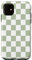 iPhone 11 Sage Green Checkered Sage Green And White Checkered Case