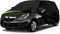 Autoabdeckung Wasserdicht Ersatz für Vauxhall/O-pel Meriva B 2010-2017, Abdeckplane Autogarage mit Türreißverschluss Schloss, Upgrade Vollgarage Reflexionsstreifen Schwarz