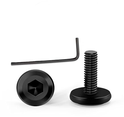 KACNON M3x 10 Schrauben, 30 Stück Schwarz Edelstahlschrauben mit Hex Key, 304 Innensechskant Flachkopfschrauben, Edelstahl A2 V2A Vollgewinde, Schwarz Verzinkt, für Haushaltsgeräte Industriemaschinen