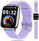 Vtkp Smart Watch Damen Herren 2 Smart Watch Lila,IP68 Wasserdicht 110+Sportmodi Sportuhr Fitnessuhr mit Puls-Schlaf-Monitor Schrittzähler für Android 1OS -2024 Neue