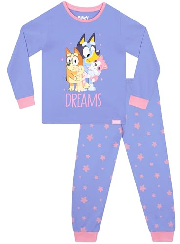 BlueY Schlafanzug | Pyjama Mädchen | Schlafanzüge Für Mädchen | Pyjama Kinder | Lila 128