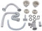 Spülbecken-Abfluss- und Rohr-Set, Küchenspüle-Abflussrohr aus Edelstahl, S-gebogen, mit Doppelten Abflüssen, Abwasserrohr-Set für Badezimmer, Zuhause, Küchenspüle, Waschtisch,