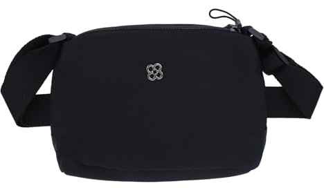 WYYFXY® Crossbody Bag Damen Umhängetasche Wasserdicht Nylon Tasche Kleine Schultertasche Schwarz Handtasche mit Verstellbarem Gurt, 4 Fächern