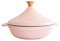 Marmite à tajine Marocaine en Fonte, cocotte émaillée antiadhésive, marmite à tajine, marmite à Cuisson, Four à Induction avec 2 poignées et Couvercle (Couleur : Rose)