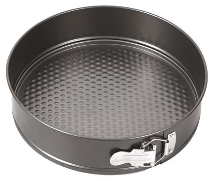 KAMBERG - Moule à manqué à charnière Ø28x6,5 cm, Moule à Gâteau, en Acier Carbone Antidhésif sans PFAS, Gris