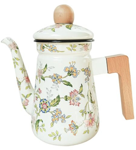 Cabilock Tetera De Sobremesa De Estilo Retro Esmaltada De Alta Temperatura Multiusos Para Preparar Café Frío