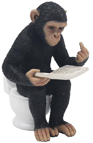 The Leonardo Collection Cheeky Monkey Reading Home Decor Figurine | Reading Monkey Design, Book Lover Theme, Decorative Shelf Display, Charming Accent, Memorable Keepsake