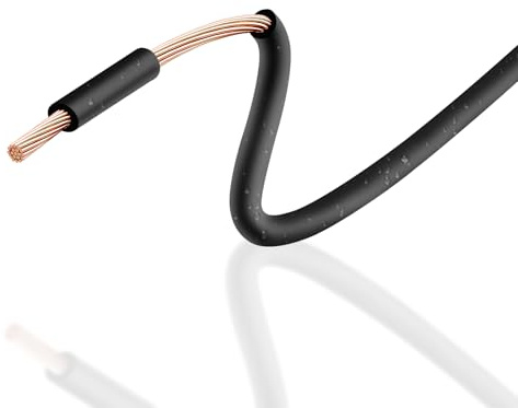 Qiping Fahrzeugleitung Schwarz Kabel 1,5mm² - 5m, 12V 24V 300V kfz Kabel Anhängerkabel LED-Rücklichter Verkabelung Kable mit Kabelquerschnitt 1x 1,5mm² Für Anhänger KFZ LKW RV