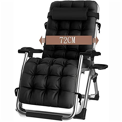 HFERTSCN Lounge Chair, Folding Recliner Chair,Garden Recliner with Cup Holder and Removable Cushion,Adjustable Lounger (C) FANDIAO