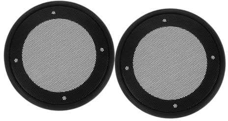 Grille de Protection pour Haut-Parleur Auto 13cm, Plastique Métal Noir | 2 Pièces, pour Audio Automobile et Subwoofer, Ajustement Précis, Pose Simple, Protège la Poussière