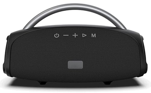 BLAUPUNKT Cassa Bluetooth Potente Portatile Nera con Batteria Integrata, Vivavoce, USB, Lettore SD e Illuminazione LED