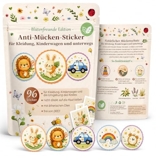 96 Stück Mückenpflaster, Mückenschutz Anti Mücken Sticker Moskito Pflaster