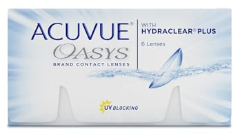 ACUVUE OASYS 2-Wochen-Kontaktlinsen für Tag und Nacht mit 3.25 dpt und BC 8.4 – UV Schutz, Austrocknungsschutz und extrem Komfortables Tragegefühl – 6 Linsen