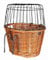TRIXIE Hundekorb für das Fahrrad vorne bis 5 kg 44 × 48 × 33 cm - gewobener Hundefahrradkorb für den Lenker - in schicker Weidenoptik mit Kunststoff Gitter, 2806