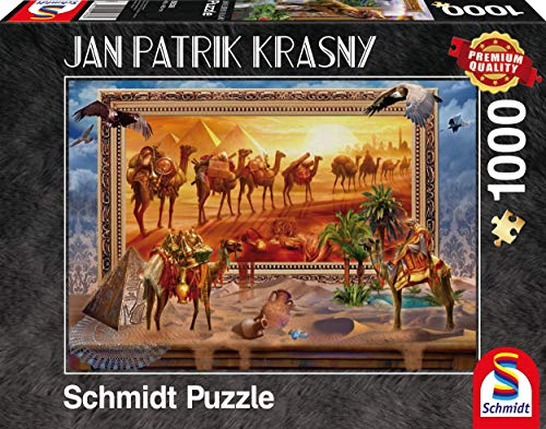 Schmidt Spiele 59338 - Jan Patrik Krasny oder Coming to Life, Die Wüste - Klassische Puzzle, zum Leben erwacht, 1.000 Teile
