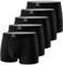 GLESTORE Boxershorts Herren Unterhosen Männer 5er Pack Modal Unterwäsche Hipster Sport Underpants 5schwarz M