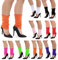 Ladies Orange Leg Warmers - 80s Fancy Dress Accessory - 1980s Pop Star Dancer Icon Neon Rave Dance Roller Disco