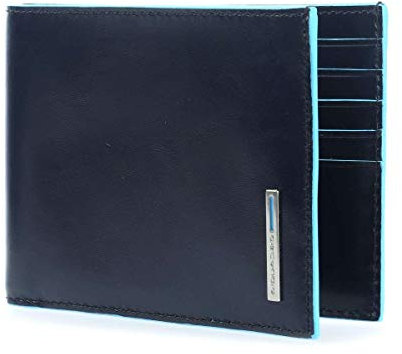 Piquadro Blue Square Münzbörse, 0.43 liters, Blau (Blu Notte)