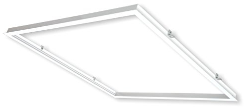 SUMMIT Einbaurahmen für LED Panel 62 x 62 cm in Weiß I Aluminium-Rahmen I Montagerahmen für Wand & Decke I Einbau Deckenleuchte Quadratisch